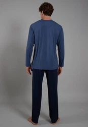 CECEBA Pyjama Herren blau