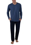 CECEBA Pyjama Herren blau
