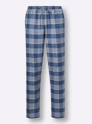 Witt Schlafanzug WSCHEPUR jeansblau/gelb/kariert