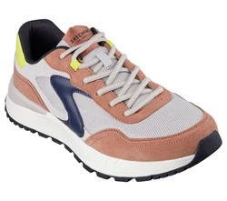 Skechers FURY LACE LOW Sneaker Rot/Beige/Rosa/Braun