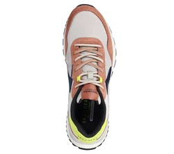 Skechers FURY LACE LOW Sneaker Rot/Beige/Rosa/Braun