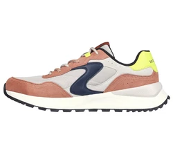 Skechers FURY LACE LOW Sneaker Rot/Beige/Rosa/Braun