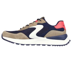 Skechers FURY LACE LOW Sneaker Beige/Blau/Rot/Dunkelblau/Hellblau