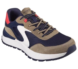 Skechers FURY LACE LOW Sneaker Beige/Blau/Rot/Dunkelblau/Hellblau