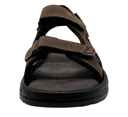 Yu&Luk Trekkingsandale mit Klettverschluss Khaki/Beige/Dunkelbraun/Braun/Grau