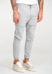 2Y Premium Chinohose ENRIKO Grau/Hellgrau