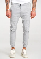 2Y Premium Chinohose ENRIKO Grau/Hellgrau