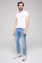 CAMP DAVID Regular-fit Jeans mit zwei Leibhöhen Hellblau/Blau