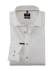 OLYMP Langarmhemd Luxor modern fit Grau/Weiß/Creme