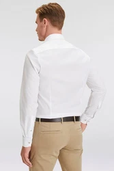 OLYMP Langarmhemd Businesshemd Level Five Weiß/Creme/Braun