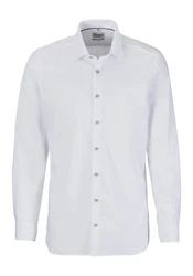 OLYMP Langarmhemd Businesshemd Level Five Weiß/Creme/Braun