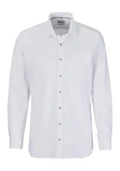 OLYMP Langarmhemd Businesshemd Level Five Weiß/Creme/Braun