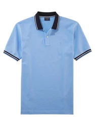 OLYMP Poloshirt Casual Blau/Hellblau