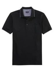 OLYMP Poloshirt Casual Schwarz/Dunkelblau