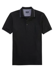 OLYMP Poloshirt Casual Schwarz/Dunkelblau