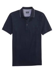 OLYMP Poloshirt Casual Dunkelblau/Blau