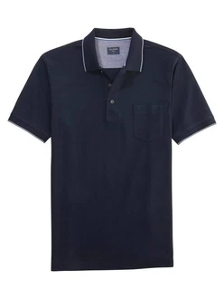 OLYMP Poloshirt Casual Dunkelblau/Blau