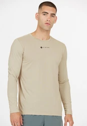Virtus Langarmshirt Roger Silver Funktion Khaki