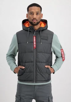 Alpha Industries Blouson Men Hooded Puffer Vest FD Hellgrau/Dunkelgrau/Schwarz/Dunkelgrün/Grün