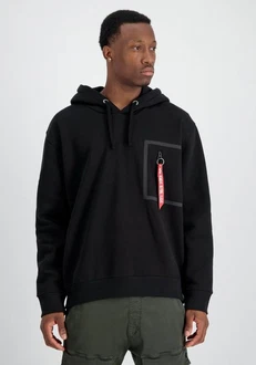 Alpha Industries Taped Pocket Hoodie Schwarz