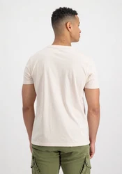 Alpha Industries T-Shirt Alpha Wording Weiß/Beige/Khaki/Creme