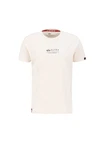 Alpha Industries T-Shirt Alpha Wording Weiß/Beige/Khaki/Creme