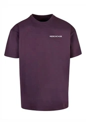 Merchcode T-Shirt Break The Rules Heavy Oversize Tee Dunkelrot/Lila
