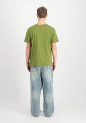 Alpha Industries T-Shirt Flying Buzz Small Logo Dunkelgrün/Grün/Neonfarben