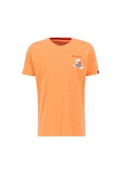 Alpha Industries T-Shirt Flying Buzz Small Logo Orange