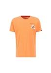 Alpha Industries T-Shirt Flying Buzz Small Logo Orange