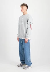 Alpha Industries Sweater Refl. Print Grau/Weiß/Hellgrau