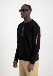 Alpha Industries Sweater Refl. Print Schwarz/Dunkelblau