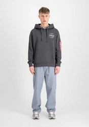 Alpha Industries NASA Orbit Hoodie Dunkelgrau/Dunkelblau/Lila/Grau/Hellgrau