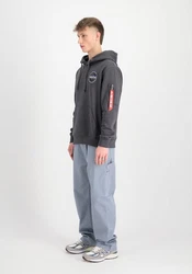 Alpha Industries NASA Orbit Hoodie Dunkelgrau/Dunkelblau/Lila/Grau/Hellgrau