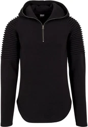 Urban Classics Herren Pleat Sleeves Terry Hoody Schwarz/Dunkelblau
