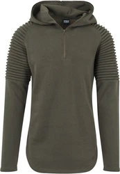 Urban Classics Herren Pleat Sleeves Terry Hoody Dunkelgrün/Khaki