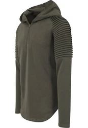 Urban Classics Herren Pleat Sleeves Terry Hoody Dunkelgrün/Khaki