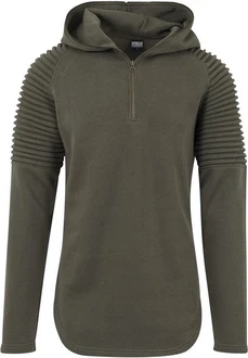 Urban Classics Herren Pleat Sleeves Terry Hoody Dunkelgrün/Khaki