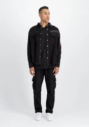 Alpha Industries Hemdjacke Cord Overshirt Schwarz/Grau