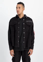 Alpha Industries Hemdjacke Cord Overshirt Schwarz/Grau