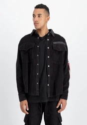 Alpha Industries Hemdjacke Cord Overshirt Schwarz/Grau