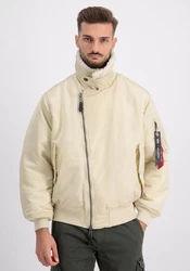 Alpha Industries Bomberjacke MA-1 B-3 Biker Jacket Khaki/Beige/Creme