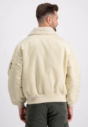 Alpha Industries Bomberjacke MA-1 B-3 Biker Jacket Khaki/Beige/Creme