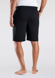 Bench. Loungewear Sweatshorts mit seitlichen Taschen Schwarz/Dunkelblau/Beige