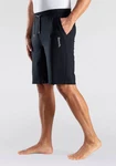 Bench. Loungewear Sweatshorts mit seitlichen Taschen Schwarz/Dunkelblau/Beige