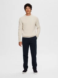 SELECTED HOMME Pullover SLHDane Khaki/Beige/Weiß