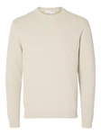 SELECTED HOMME Pullover SLHDane Khaki/Beige/Weiß