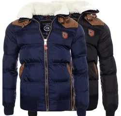Geographical Norway Designer Herren Winterjacke Abraham Jacke Navy