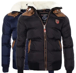 Geographical Norway Designer Herren Winterjacke Abraham Jacke Navy