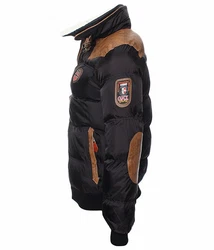 Geographical Norway Designer Herren Winterjacke Abraham Jacke Schwarz